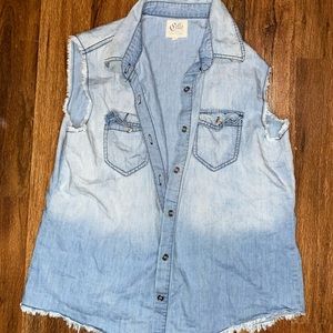 Denim western top, like new never worn